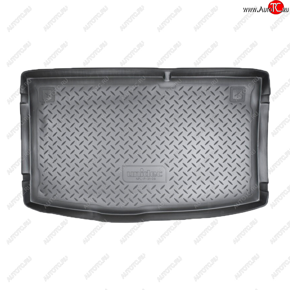 1 279 р. Коврик в багажник Norplast Unidec  Hyundai i20  PB (2008-2015) хэтчбэк дорестайлинг, хэтчбэк рестайлинг (Цвет: черный)  с доставкой в г. Кемерово