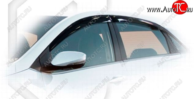 2 699 р. Дефлектора окон CA-Plastiс Hyundai I30 2 GD дорестайлинг универсал (2011-2015) (Classic полупрозрачный, Без хром молдингов)  с доставкой в г. Кемерово