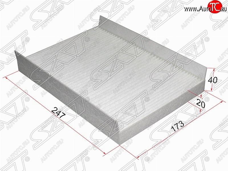 234 р. Фильтр салонный SAT (247х173х40 mm)  Hyundai I30  FD (2007-2012), KIA Ceed  1 ED (2006-2012)  с доставкой в г. Кемерово