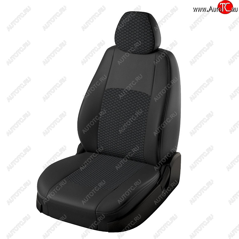 5 999 р. Чехлы для сидений Lord Autofashion Турин (экокожа, жаккард) Hyundai I30 2 GD дорестайлинг, хэтчбэк 5 дв. (2011-2015) (Чёрный, вставка жаккард Вега)  с доставкой в г. Кемерово