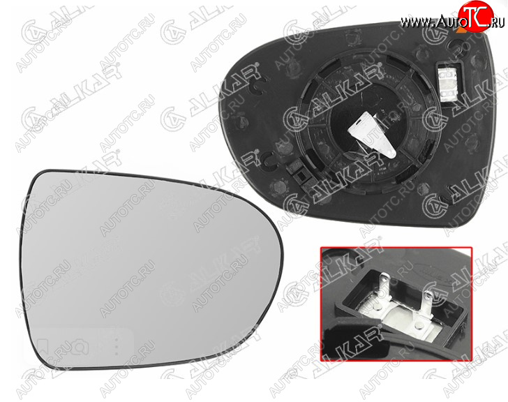 1 259 р. Правое полотно зеркала ALCAR (сферическое с обогревом) Hyundai I40 1 VF дорестайлинг седан (2011-2015)  с доставкой в г. Кемерово