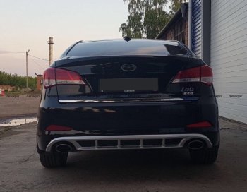 5 649 р. Юбка заднего бампера АВТОКРАТ Hyundai I40 1 VF дорестайлинг седан (2011-2015) (Неокрашенная)  с доставкой в г. Кемерово. Увеличить фотографию 5