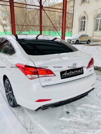 5 649 р. Юбка заднего бампера АВТОКРАТ Hyundai I40 1 VF дорестайлинг седан (2011-2015) (Неокрашенная)  с доставкой в г. Кемерово. Увеличить фотографию 2