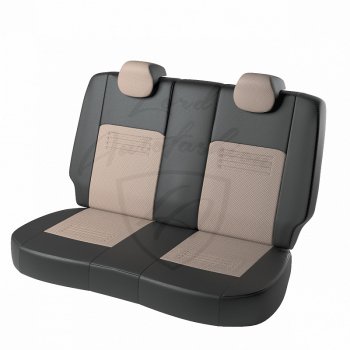 5 499 р. Чехлы для сидений Lord Autofashion Турин (экокожа) Hyundai I40 1 VF дорестайлинг универсал (2011-2015) (Чёрный, вставка бежевая)  с доставкой в г. Кемерово. Увеличить фотографию 2