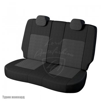 4 899 р. Чехлы для сидений Lord Autofashion Турин (жаккард) Hyundai I40 1 VF дорестайлинг универсал (2011-2015) (Черный, вставка Тома серый)  с доставкой в г. Кемерово. Увеличить фотографию 2