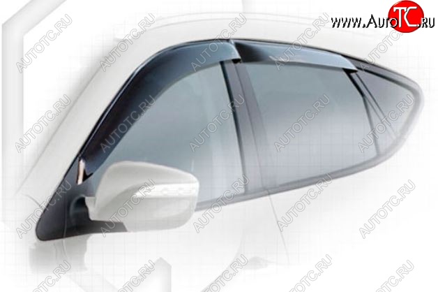 2 969 р. Дефлектора окон CA-Plastiс Hyundai IX35 LM дорестайлинг (2009-2013) (Classic полупрозрачный, Без хром.молдинга, Крепление только на скотч)  с доставкой в г. Кемерово