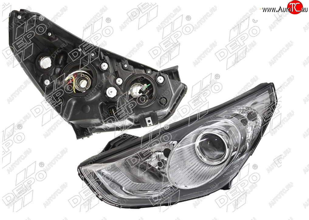 15 299 р. Левая фара DEPO Hyundai IX35 LM дорестайлинг (2009-2013)  с доставкой в г. Кемерово