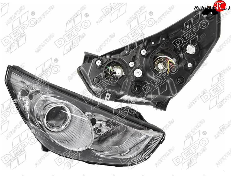 15 299 р. Правая фара DEPO Hyundai IX35 LM дорестайлинг (2009-2013)  с доставкой в г. Кемерово