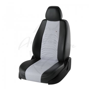 Чехлы для сидений Lord Autofashion Денвер (экокожа) Hyundai IX35 LM дорестайлинг (2009-2013) (Чёрный, вставка белая)