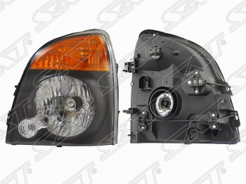 Фара передняя SAT (правая, черная) Hyundai Porter  AU,KR (1996-2011)