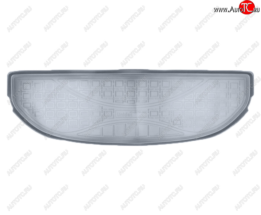 1 499 р. Коврик багажника Norplast Unidec (7 мест, короткий)  Hyundai Santa Fe  TM (2018-2022) дорестайлинг, рестайлинг (Цвет: серый)  с доставкой в г. Кемерово