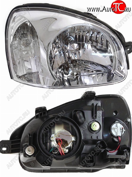3 299 р. Правая фара SAT Hyundai Santa Fe SM (2000-2012)  с доставкой в г. Кемерово