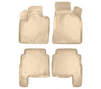 3 399 р. Коврики салона Norplast Unidec Hyundai Santa Fe CM дорестайлинг (2006-2009) (Цвет: бежевый)  с доставкой в г. Кемерово. Увеличить фотографию 1