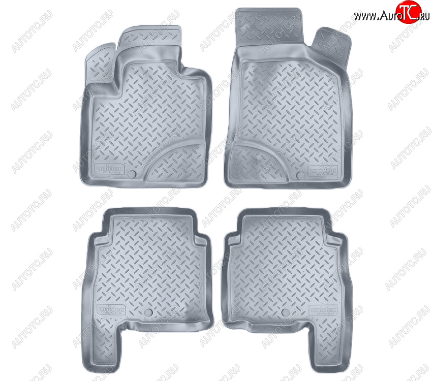 2 999 р. Коврики салона Norplast Unidec  Hyundai Santa Fe  CM (2006-2009) дорестайлинг (Цвет: серый)  с доставкой в г. Кемерово