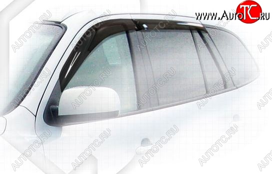 2 799 р. Дефлектора окон CA-Plastiс Hyundai Santa Fe CM рестайлинг (2009-2012) (Classic полупрозрачный, Без хром.молдинга)  с доставкой в г. Кемерово