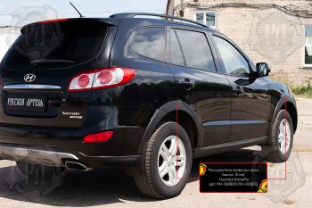 8 999 р. Расширители колесных арок RA (комплект, 4 шт.)  Hyundai Santa Fe  CM (2009-2012) рестайлинг (Поверхность глянец под покраску, Неокрашенный)  с доставкой в г. Кемерово. Увеличить фотографию 1