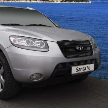 2 177 р. Декоративный элемент воздухозаборника Souz96 (d10) Hyundai Santa Fe DM дорестайлинг (2012-2016)  с доставкой в г. Кемерово. Увеличить фотографию 1