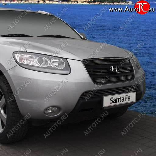 2 177 р. Декоративный элемент воздухозаборника Souz96 (d10) Hyundai Santa Fe DM дорестайлинг (2012-2016)  с доставкой в г. Кемерово