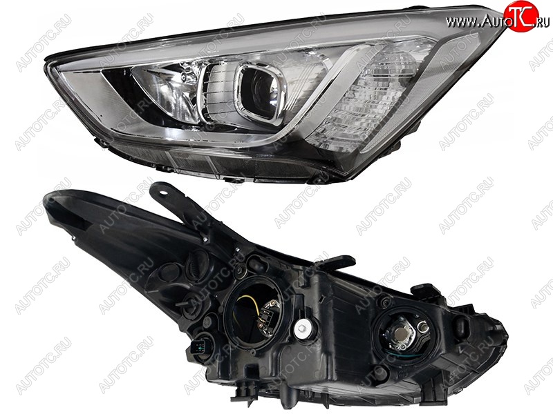 13 599 р. Левая фара SAT Hyundai Santa Fe DM дорестайлинг (2012-2016)  с доставкой в г. Кемерово