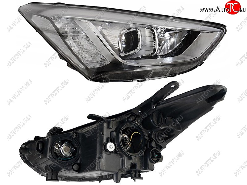 13 599 р. Правая фара SAT Hyundai Santa Fe DM дорестайлинг (2012-2016)  с доставкой в г. Кемерово