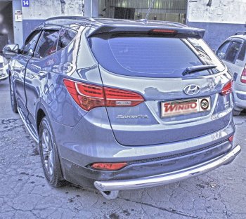 10 699 р. Защита заднего бампера WINBO (Ø60 мм, нержавейка)  Hyundai Santa Fe  DM (2012-2016) дорестайлинг  с доставкой в г. Кемерово. Увеличить фотографию 1