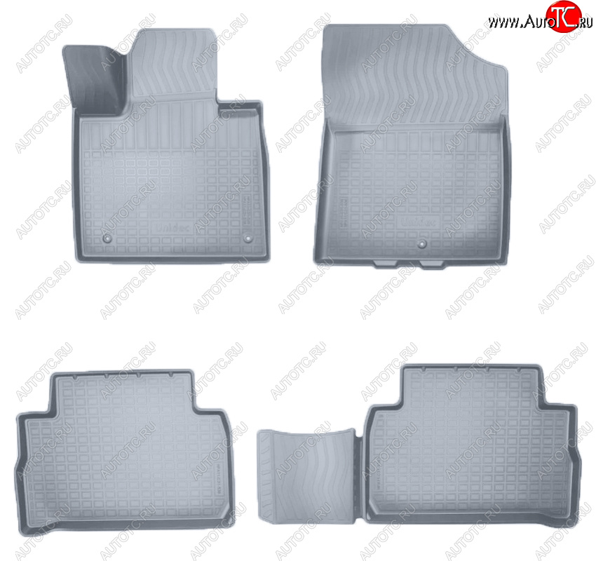 3 599 р. Коврики салона Norplast Unidec (7 мест)  Hyundai Santa Fe  TM (2020-2022) рестайлинг (Цвет: серый)  с доставкой в г. Кемерово