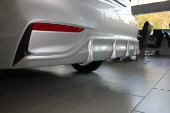 4 999 р. Накладка заднего бампера Автократ  Hyundai Solaris  HCR (2017-2020) седан дорестайлинг (Неокрашенная)  с доставкой в г. Кемерово. Увеличить фотографию 2