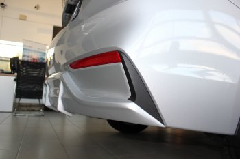4 999 р. Накладка заднего бампера Автократ  Hyundai Solaris  HCR (2017-2020) седан дорестайлинг (Неокрашенная)  с доставкой в г. Кемерово. Увеличить фотографию 3