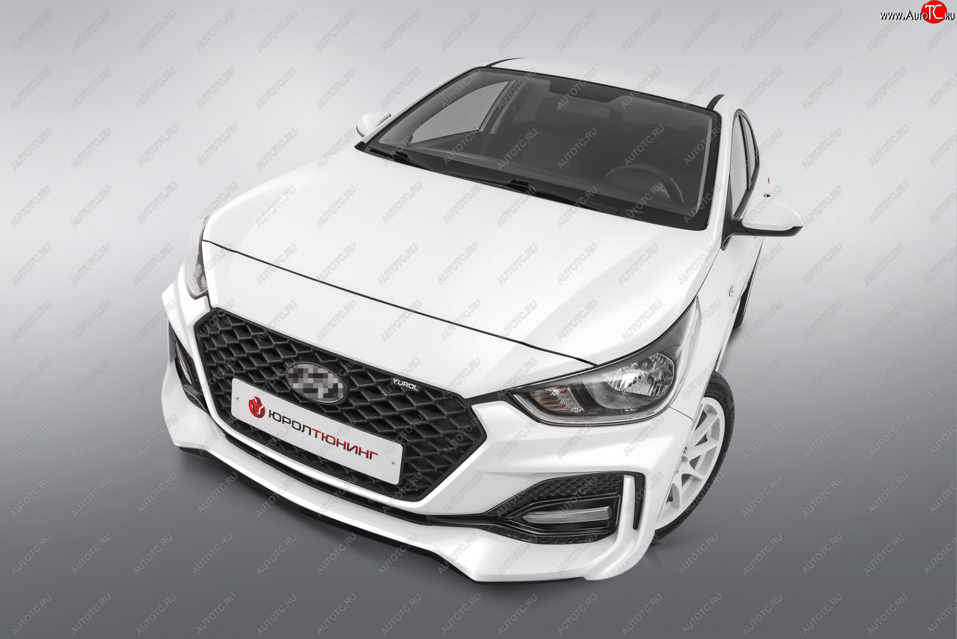18 199 р. Передний бампер Quant Romb  Hyundai Solaris  HCR (2017-2022) седан дорестайлинг, седан рестайлинг (Комплектация Комфорт, Неокрашенный)  с доставкой в г. Кемерово
