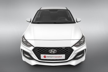 18 199 р. Передний бампер Quant Romb  Hyundai Solaris  HCR (2017-2022) седан дорестайлинг, седан рестайлинг (Комплектация Комфорт, Неокрашенный)  с доставкой в г. Кемерово. Увеличить фотографию 3