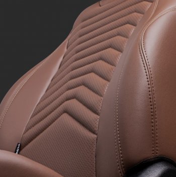 24 649 р. Чехлы для сидений Lord Autofashion Байрон ПРЕЗИДЕНТ (экокожа, спинка 60/40, 3 Г0образных подголовника)  Hyundai Solaris  HCR (2017-2022) седан дорестайлинг, седан рестайлинг (Темно-коричневый, вставка темно-коричневая, строчка )  с доставкой в г. Кемерово. Увеличить фотографию 2