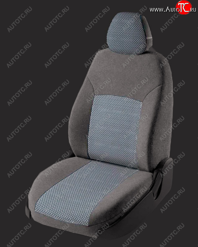 7 549 р. Чехлы для сидений Lord Autofashion Дублин (жаккард, спинка 60/40, 3 Г-образных подголовника)  Hyundai Solaris  HCR (2017-2022) седан дорестайлинг, седан рестайлинг (Серый, вставка Стежок Серый)  с доставкой в г. Кемерово