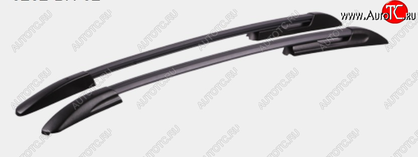 13 149 р. Комплект рейлингов АПС  Hyundai Solaris  RBr (2010-2017) хэтчбэк дорестайлинг, хэтчбэк рестайлинг (Черные, поперечины серые, крепление скоба, L1300)  с доставкой в г. Кемерово