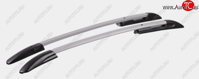 13 149 р. Комплект рейлингов АПС  Hyundai Solaris  RBr (2010-2017) хэтчбэк дорестайлинг, хэтчбэк рестайлинг (Черно-серые, поперечины серые, крепление скоба, L1300)  с доставкой в г. Кемерово
