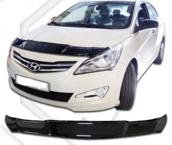 Дефлектор капота CA-Plastiс Hyundai Solaris RBr хэтчбэк рестайлинг (2014-2017)
