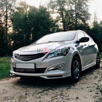 6 999 р. Решётка радиатора ZEUS Hyundai Solaris RBr хэтчбэк рестайлинг (2014-2017) (Неокрашенная)  с доставкой в г. Кемерово. Увеличить фотографию 2