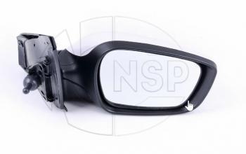 2 599 р. Зеркало заднего вида правое механическое NSP Hyundai Solaris RBr хэтчбэк рестайлинг (2014-2017) (Неокрашенное)  с доставкой в г. Кемерово. Увеличить фотографию 1