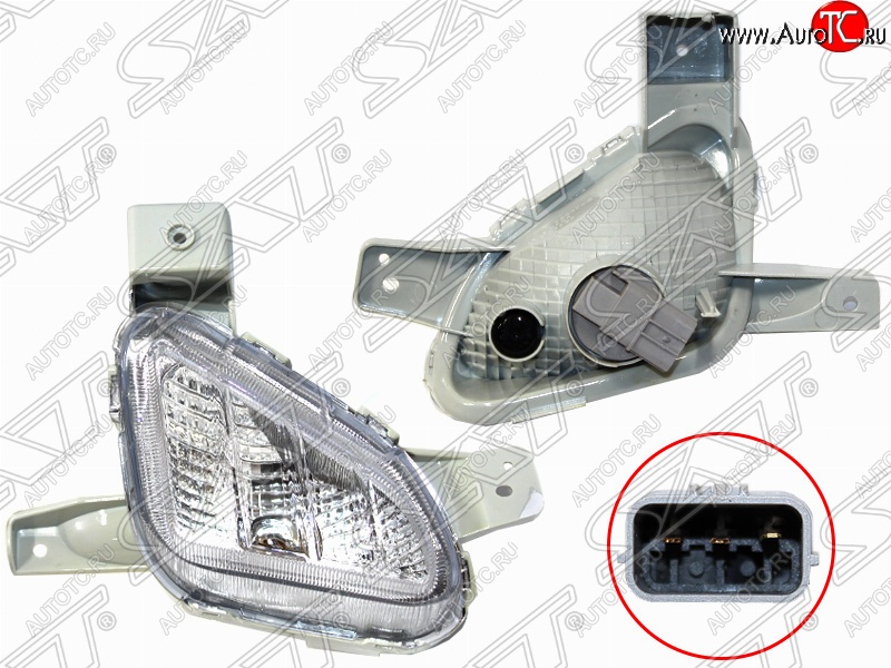 1 129 р. Левая противотуманная фара SAT Hyundai Sonata LF рестайлинг (2017-2019)  с доставкой в г. Кемерово