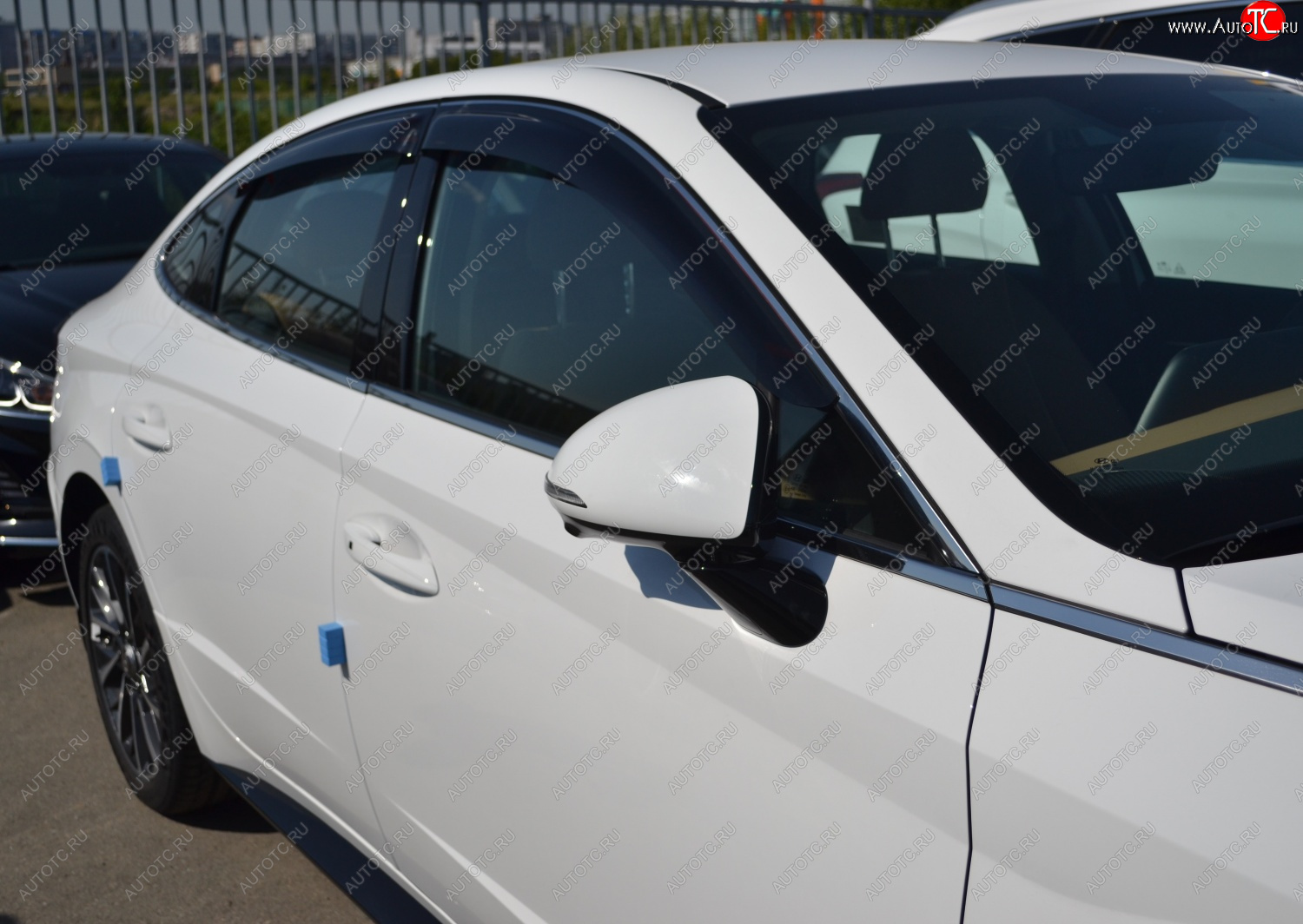 3 399 р. Дефлектора окон SIM Hyundai Sonata DN8 (2019-2022)  с доставкой в г. Кемерово