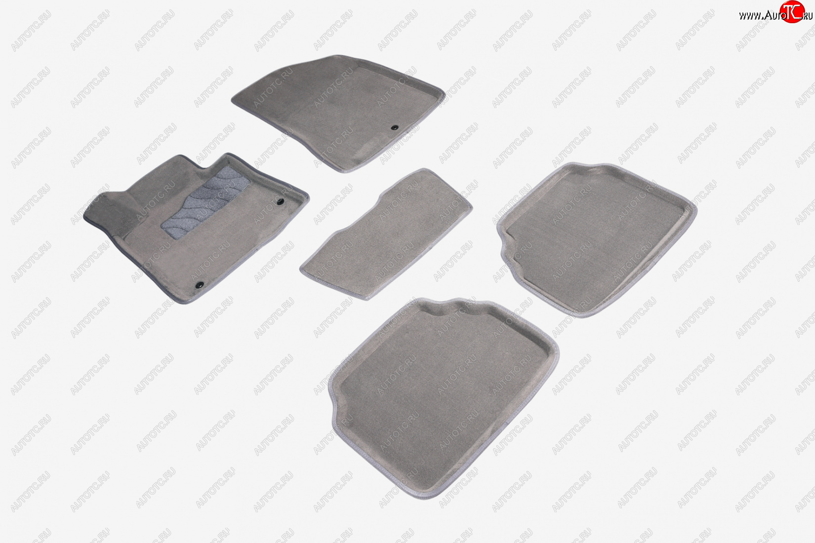 7 649 р. Коврики в салон SEINTEX 3D ВОРС (комплект)  Hyundai Sonata  DN8 (2019-2022) (Цвет: серый)  с доставкой в г. Кемерово