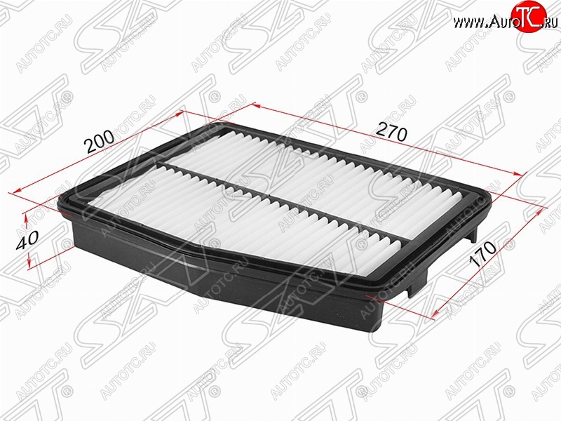 275 р. Фильтр воздушный двигателя (2.0) SAT (270х200х40 mm)  Hyundai Sonata  YF (2009-2014), KIA Optima  3 TF (2010-2016)  с доставкой в г. Кемерово