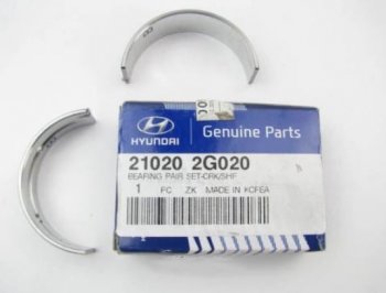 449 р. Вкладыш коленвала (коренные вкладыши) 21020-2G020 Hyundai Sonata YF (2009-2014)  с доставкой в г. Кемерово. Увеличить фотографию 1