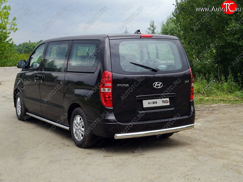 23 899 р. Защита заднего бампера (овальная) ТСС (нержавейка d 75х42 мм)  Hyundai Starex/Grand Starex/H1  TQ (2017-2022) 2-ой рестайлинг  с доставкой в г. Кемерово