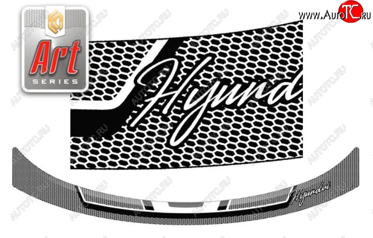 2 559 р. Дефлектор капота CA-Plastiс  Hyundai Starex/Grand Starex/H1  TQ (2007-2013) дорестайлинг (Серия Art белая)  с доставкой в г. Кемерово