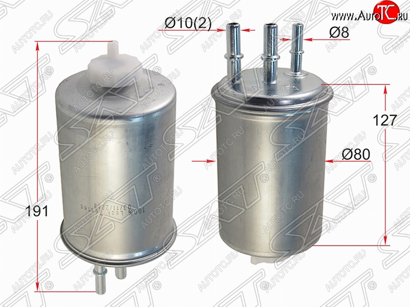 649 р. Топливный фильтр SAT (2.0 л.)  Hyundai Terracan  HP (2001-2007), KIA Bongo  PU (2004-2012), SSANGYONG Actyon ( 1) (2006-2021), SSANGYONG Actyon Sport (2006-2011)  с доставкой в г. Кемерово