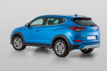 9 799 р. Накладка заднего бампера YT  Hyundai Tucson  TL (2015-2018) дорестайлинг (Неокрашенная)  с доставкой в г. Кемерово. Увеличить фотографию 3
