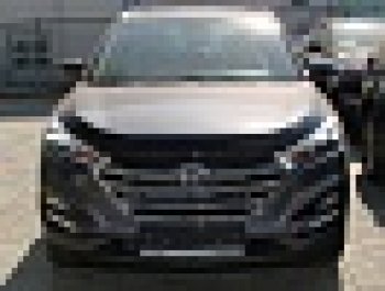 3 299 р. Дефлектор капота SIM Hyundai Tucson TL дорестайлинг (2015-2018)  с доставкой в г. Кемерово. Увеличить фотографию 2