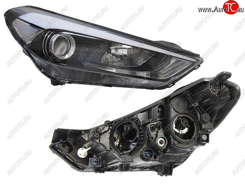 10 799 р. Правая передняя фара SAT (галоген) Hyundai Tucson TL дорестайлинг (2015-2018)  с доставкой в г. Кемерово