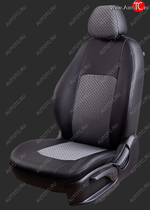 5 499 р. Чехлы для сидений Lord Autofashion Турин (экокожа/жаккард, спинка 40/60, подлокотник, 2 П- и 3 Г-образных подголовника) Hyundai Tucson TL рестайлинг (2018-2021) (Черный, вставка жаккард Чёрный Тропик)  с доставкой в г. Кемерово