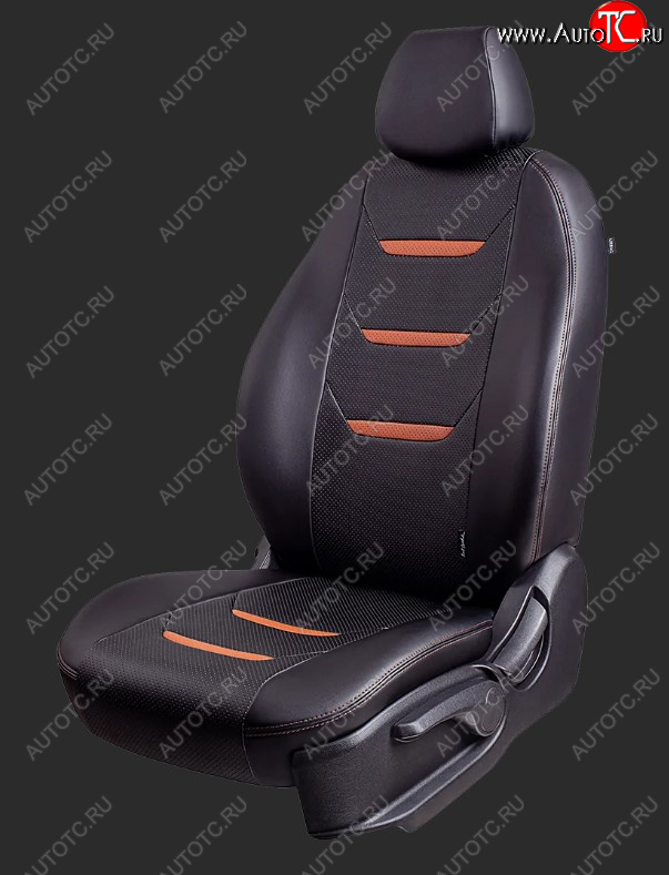 28 699 р. Чехлы для сидений Lord Autofashion Турин 2 (экокожа, спинка 40/60, подлокотник, 2 П- и 3 Г-образных подголовника)  Hyundai Tucson  TL (2015-2021) дорестайлинг, рестайлинг (Черный, вставка черная и коричневая, строчка коричневая)  с доставкой в г. Кемерово